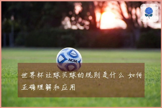 世界杯让球买球的规则是什么 如何正确理解和应用